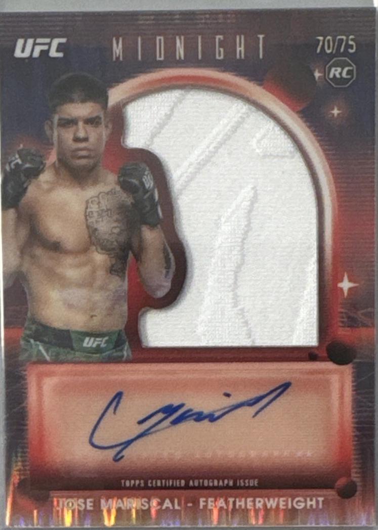 Jose Mariscal 2025 Topps Midnight UFC Rookie Relic Autographs #RRA-CM Dusk