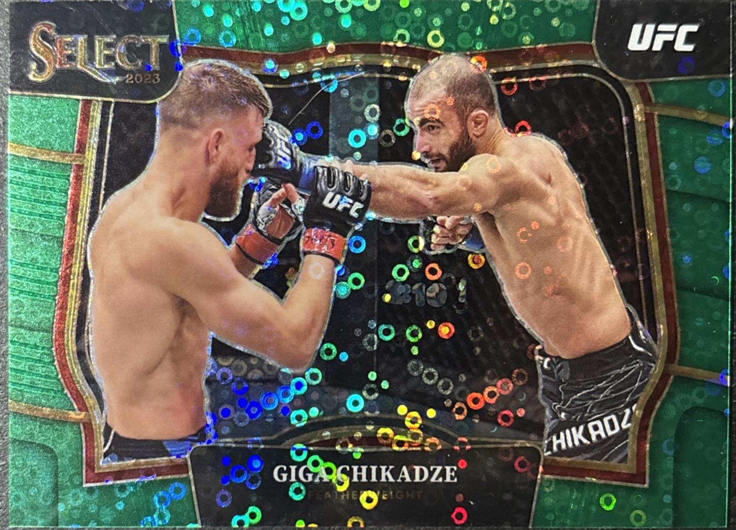Giga Chikadze 2023 Panini Select UFC Octagonside #210 Green Disco