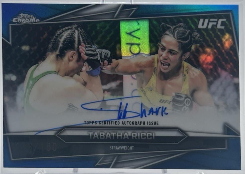 Tabatha Ricci 2026 Topps Chrome UFC Base Autographs #BAV-TR Blue Refractor