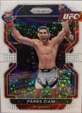 Fares Ziam 2022 Panini Prizm UFC Base #143 White Sparkle