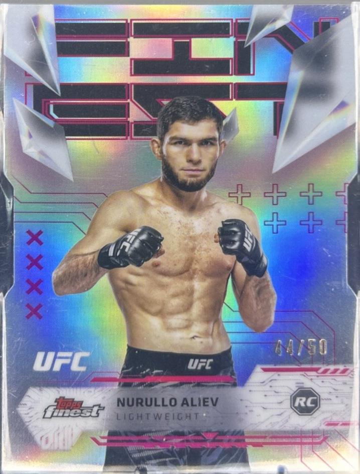 Nurullo Aliev 2025 Topps Finest UFC Base Uncommon #187 Die Cut
