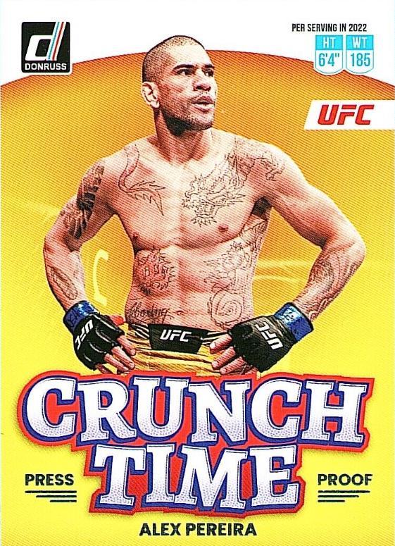 Alex Pereira 2023 Panini Donruss UFC Crunch Time #6 Press Proof Silver