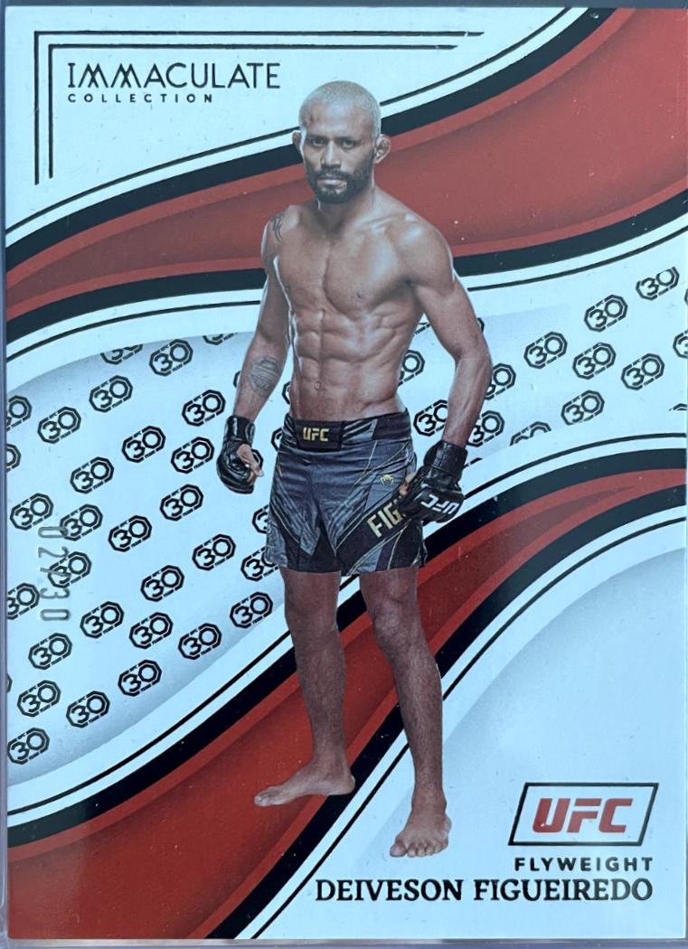 Deiveson Figueiredo 2023 Panini Immaculate Collection UFC Base #25 30th Anniversary