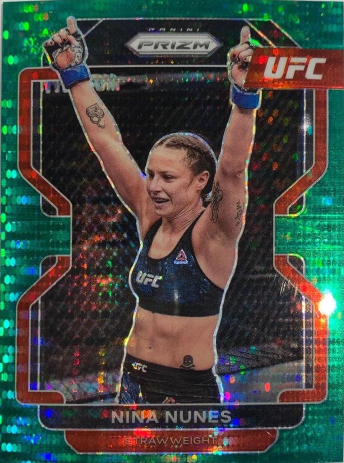 Nina Nunes 2022 Panini Prizm UFC Base #160 Green Pulsar