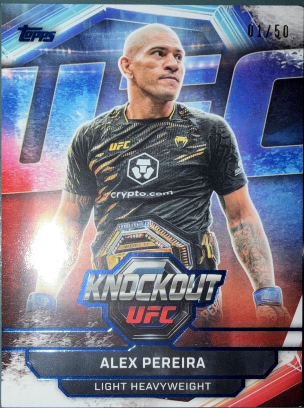 Alex Pereira 2026 Topps Knockout UFC Base #24 Blue