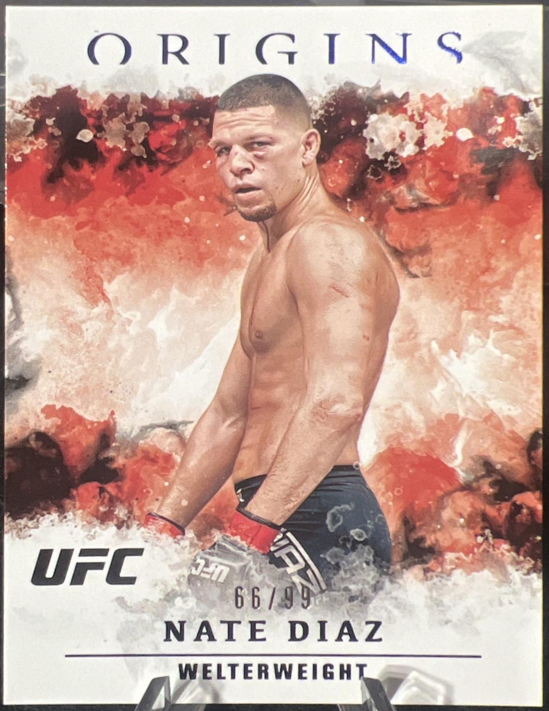 Nate Diaz 2021 Panini Chronicles UFC Base Origins #37 Gold