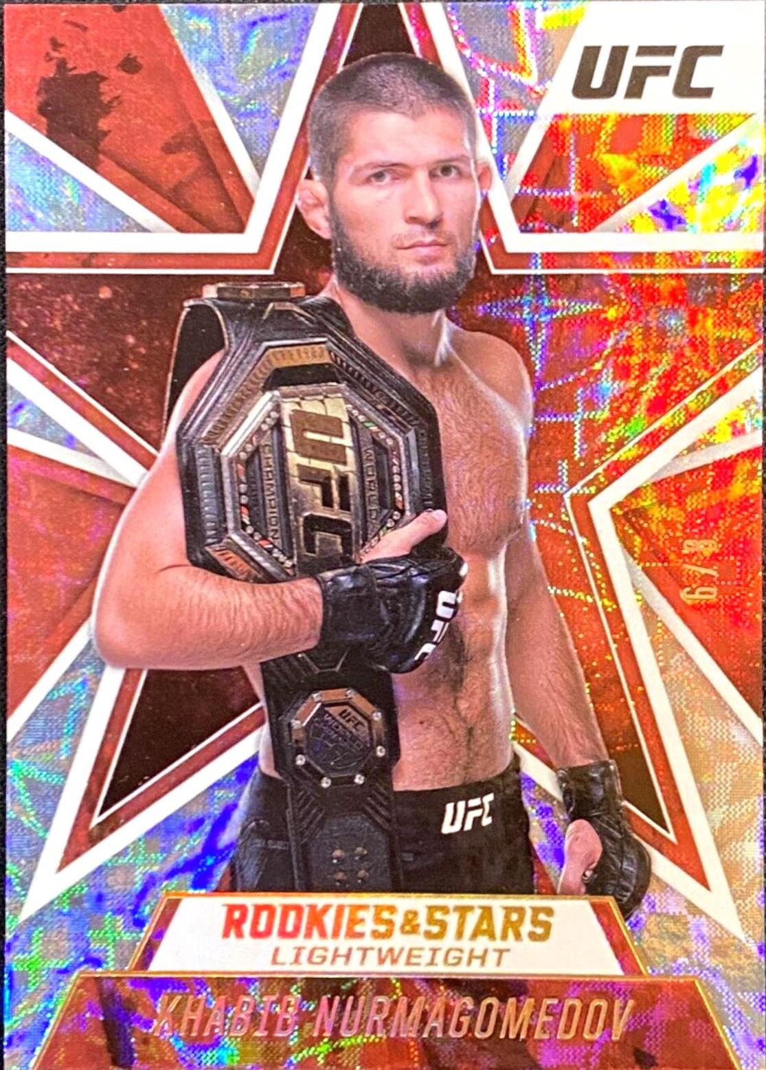 Khabib Nurmagomedov 2021 Panini Chronicles UFC Base Rookies and Stars #81 Asia Gold
