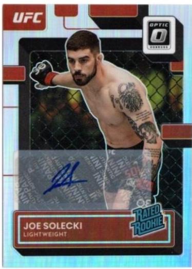 Joe Solecki 2023 Panini Donruss Optic UFC Base Rated Rookies Signatures #117 Holo