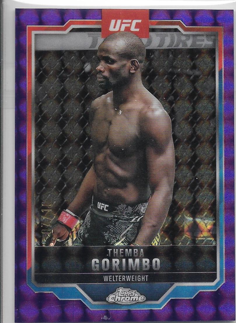 Themba Gorimbo 2025 Topps Chrome UFC Base #164 Purple Geometric Refractor