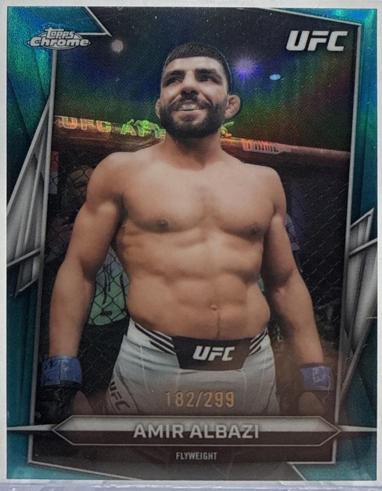 Amir Albazi 2026 Topps Chrome UFC Base #98 Teal Refractor
