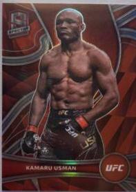Kamaru Usman 2022 Panini Chronicles UFC Base Spectra #390 Red