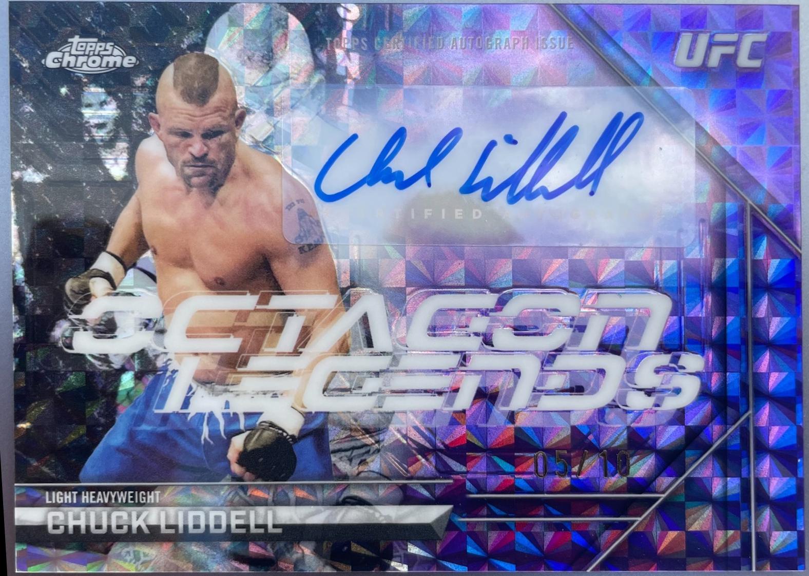 Chuck Liddell 2026 Topps Chrome UFC Octagon Legends Autographs #OLA-CL Purple Geometric Refractor