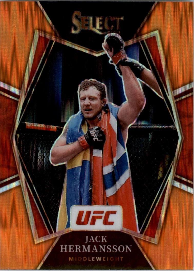 Jack Hermansson 2022 Panini Select UFC Premier Level #124 Orange Flash