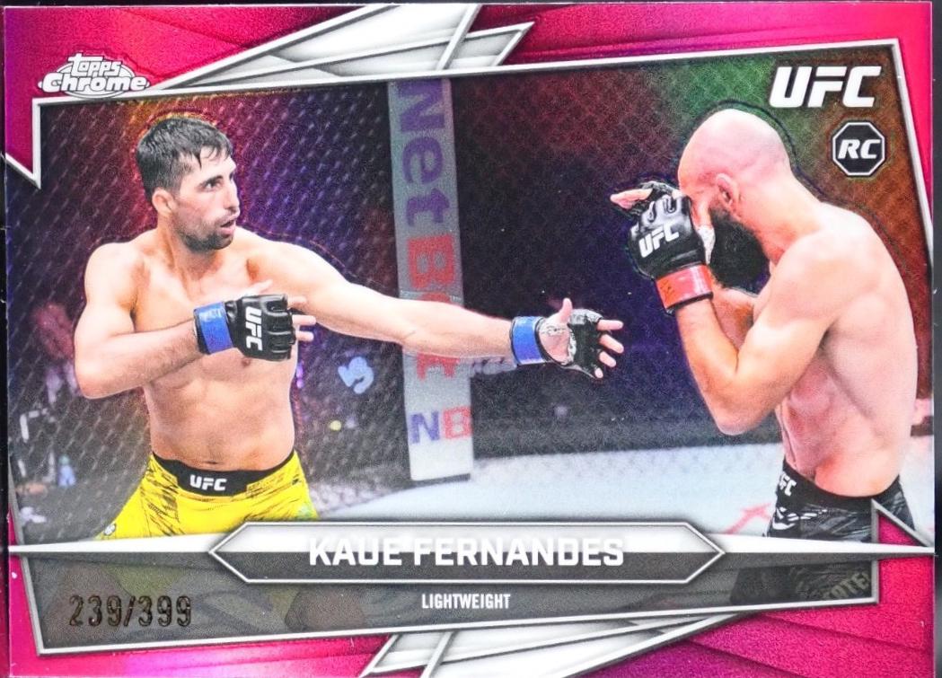Kaue Fernandes 2026 Topps Chrome UFC Base #108 Magenta Refractor