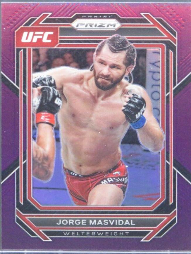 Jorge Masvidal 2023 Panini Prizm UFC Base #189 Purple