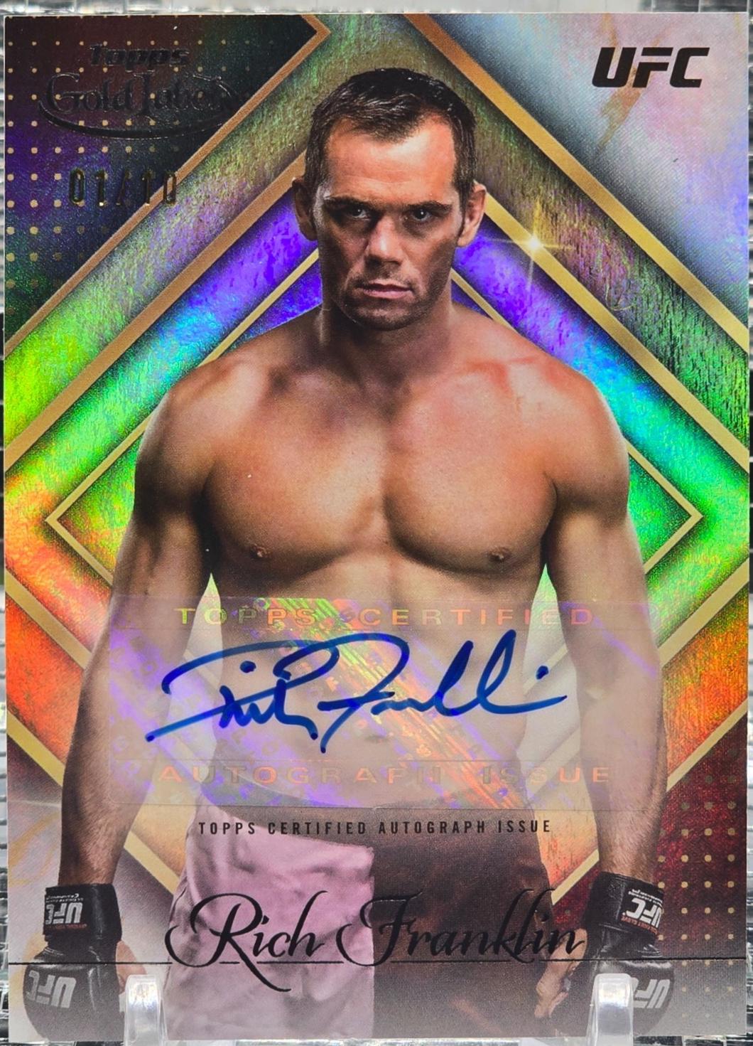 Rich Franklin 2024 Topps Gold Label UFC Golden Greats Autographs #GGA-RFR Black