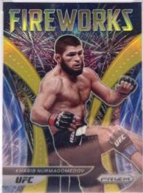 Khabib Nurmagomedov 2022 Panini Prizm UFC Fireworks #5 Gold