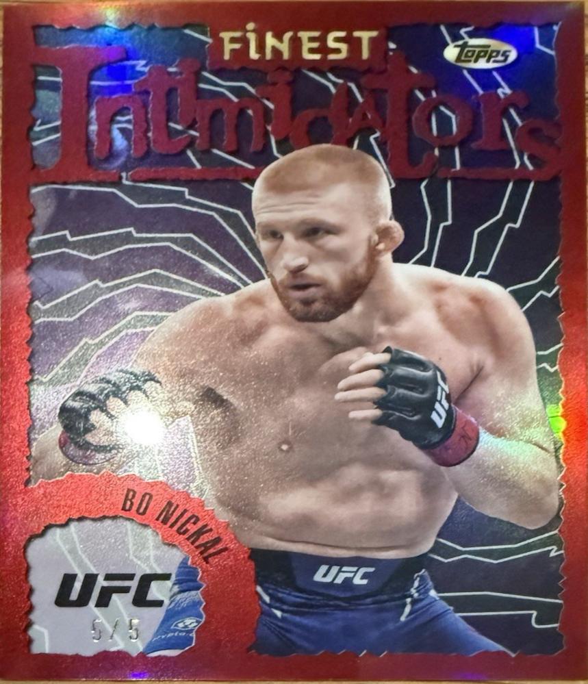 Bo Nickal 2024 Topps Finest UFC Intimidators #INT-26 Red Refractor