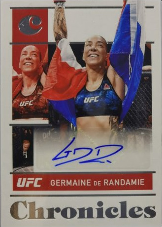 Germaine de Randamie 2022 Panini Chronicles UFC Chronicles Signatures #22 Platinum