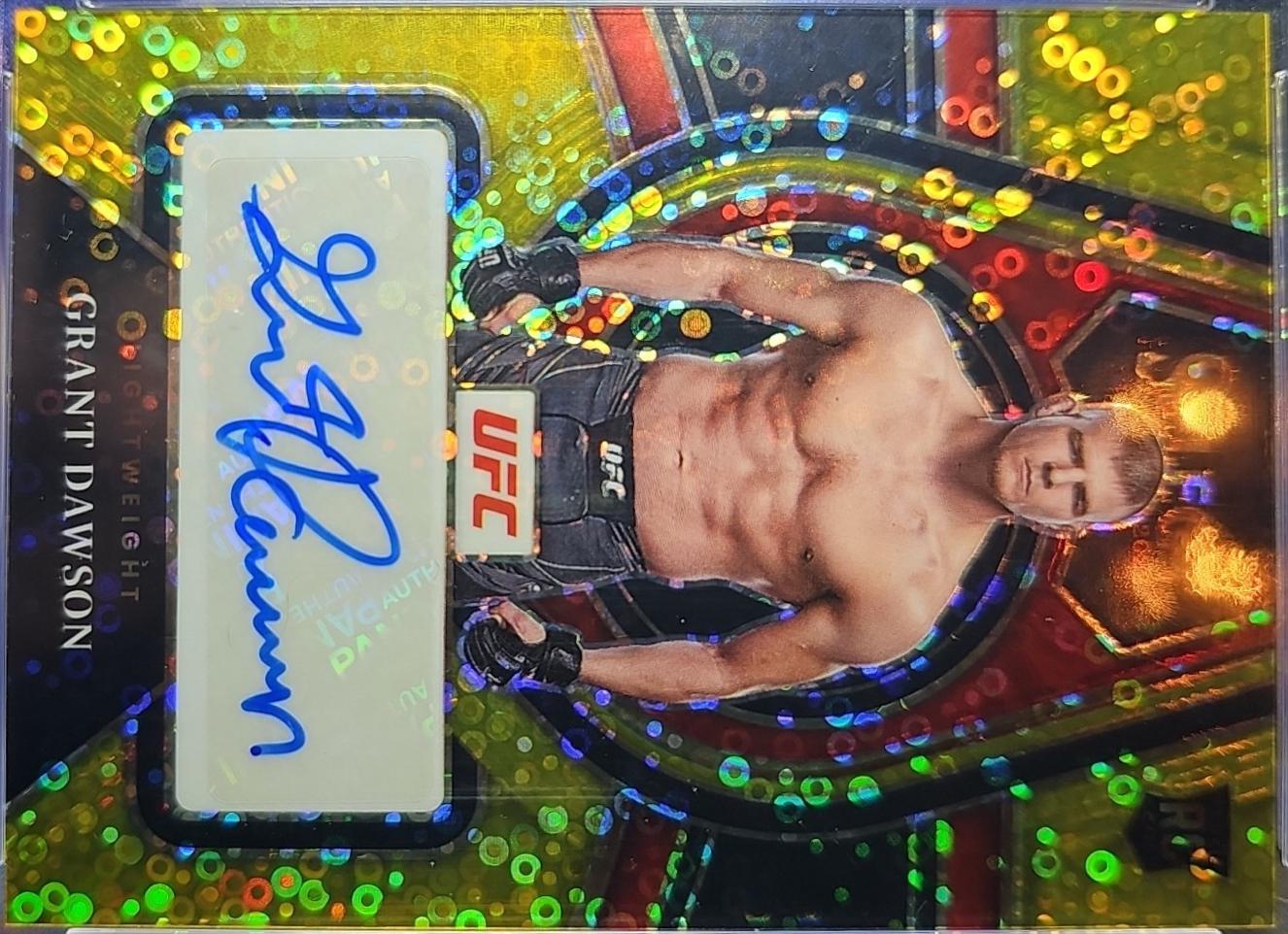 Grant Dawson 2022 Panini Select UFC Rookie Signatures #8 Gold Disco