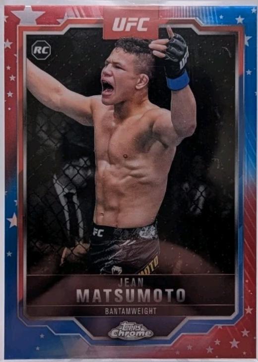 Jean Matsumoto 2025 Topps Chrome UFC Base #52 Red & Blue Refractor