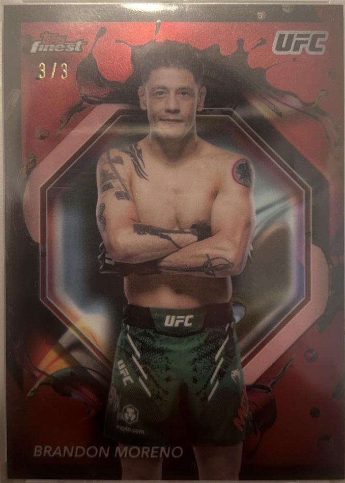 Brandon Moreno 2024 Topps Finest UFC Base Rare #255 Red Refractor