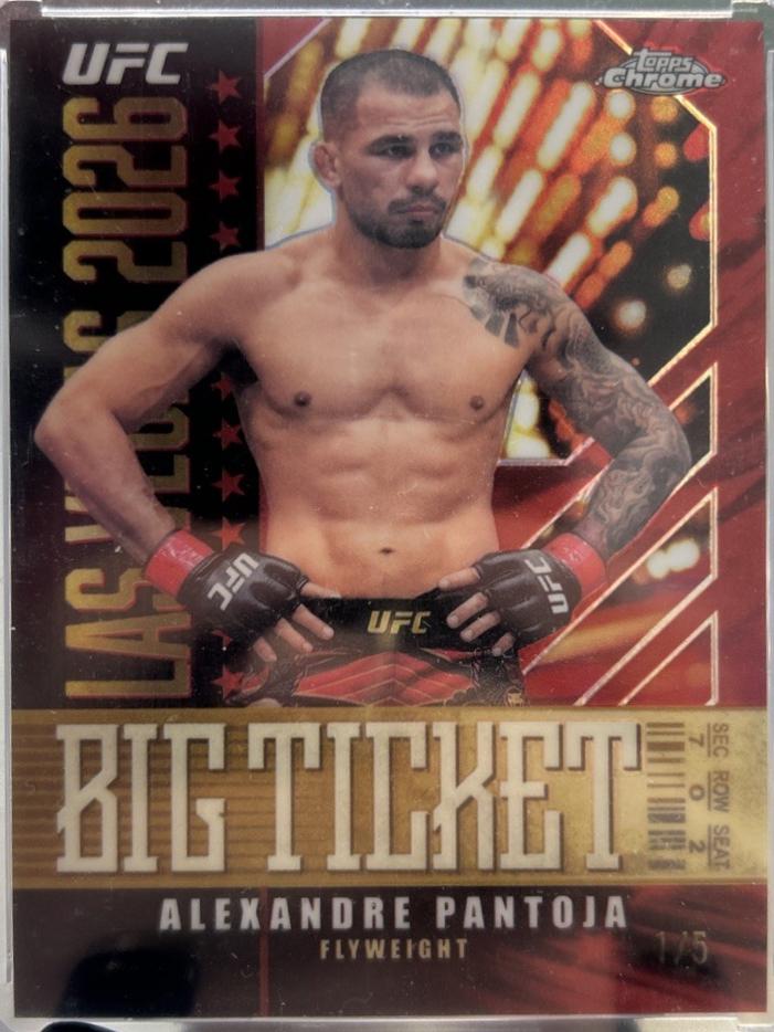 Alexandre Pantoja 2026 Topps Chrome UFC Big Ticket #BT-1 Red