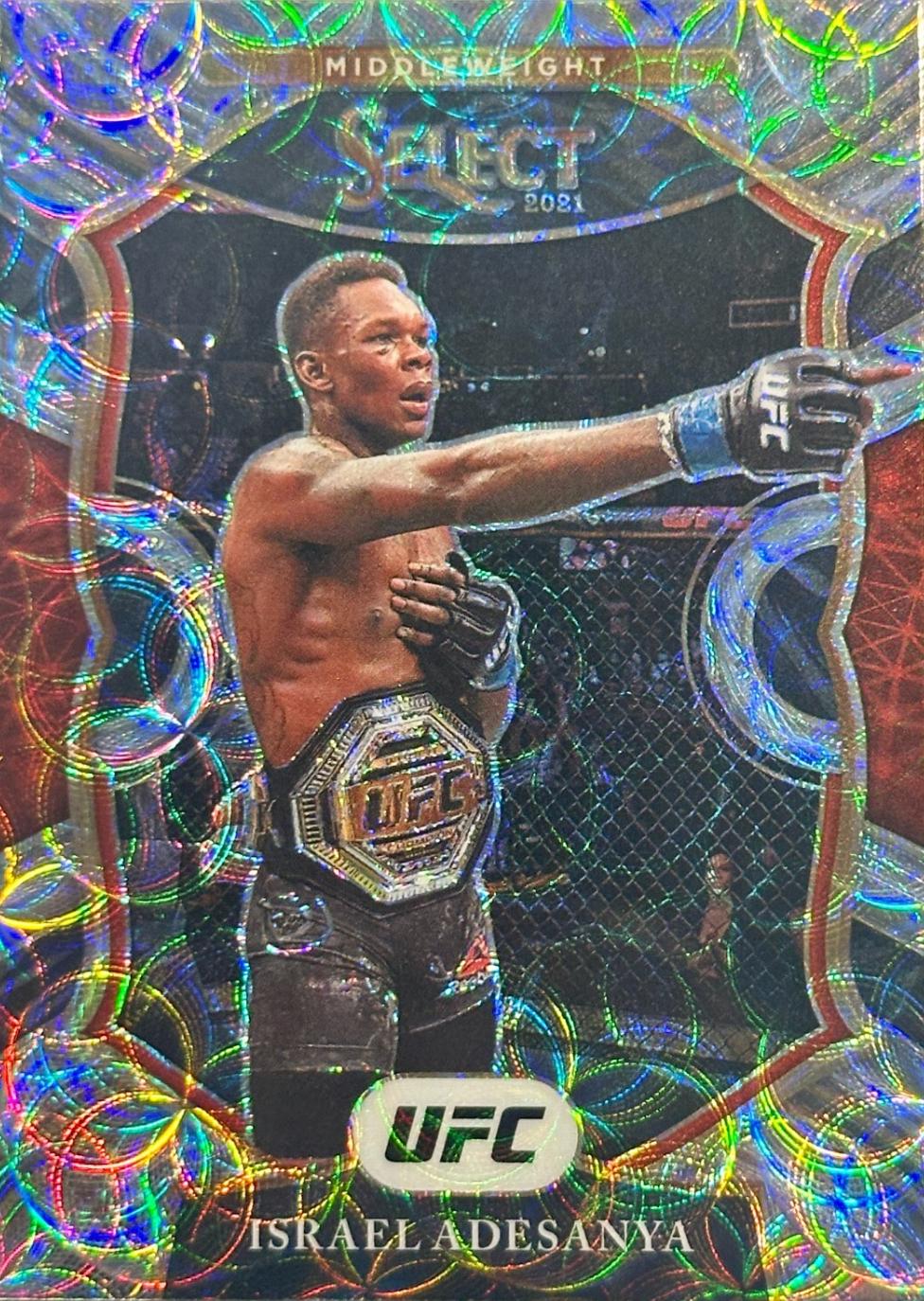 Israel Adesanya 2021 Panini Select UFC Concourse #64 Scope