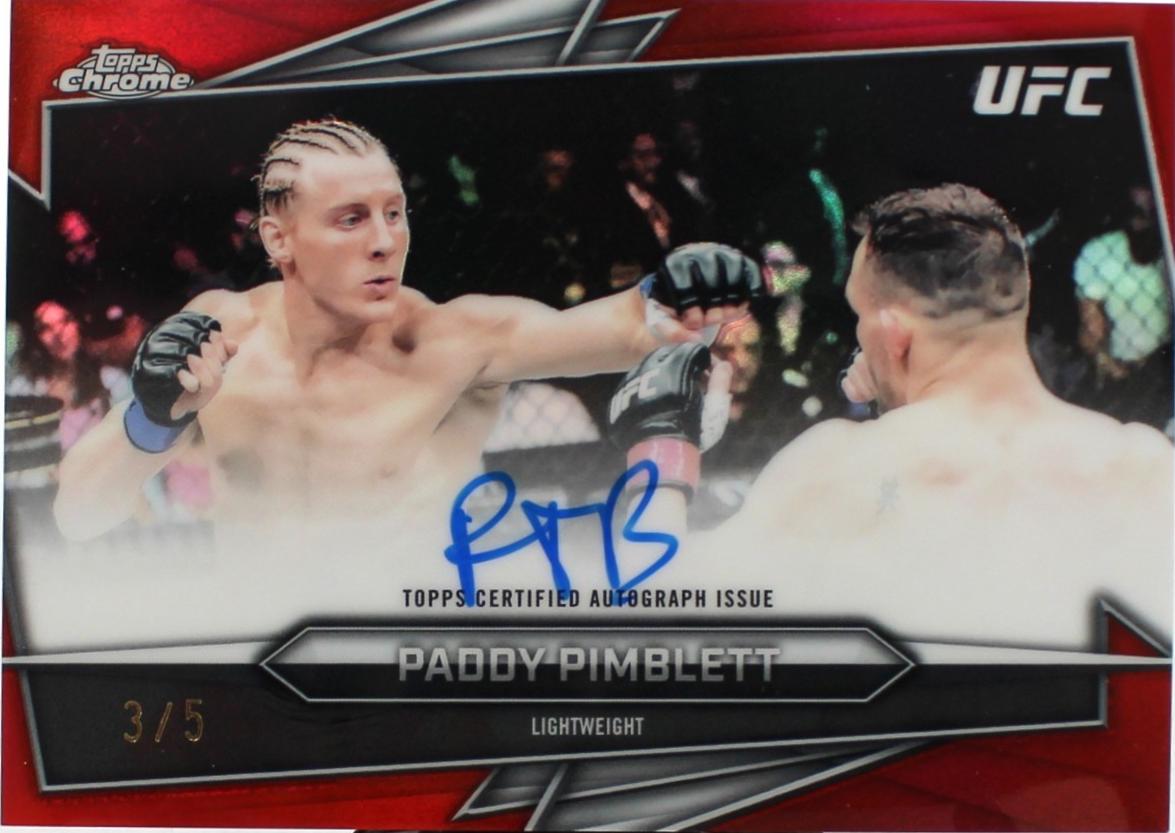 Paddy Pimblett 2025 Topps Chrome UFC UFC Signatures #SIG-PP Geometric Black Refractor