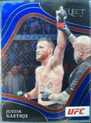 Justin Gaethje 2022 Panini Select UFC Octagonside #285 Blue