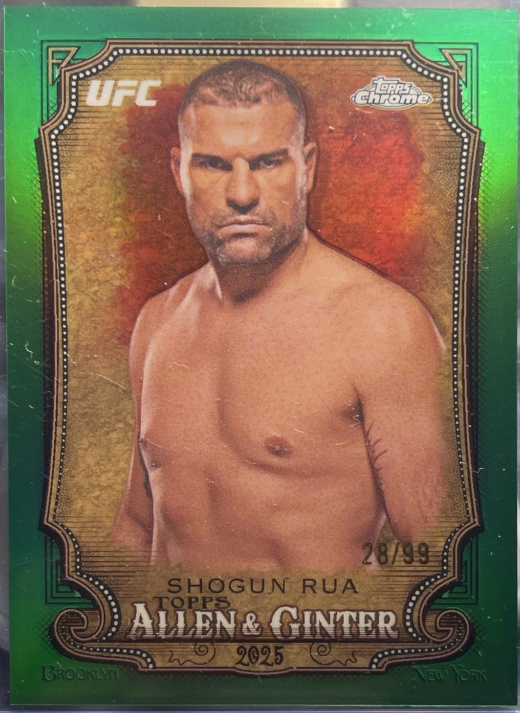 Mauricio Rua 2025 Topps Chrome UFC Allen & Ginter #AAG-20 Green Refractor