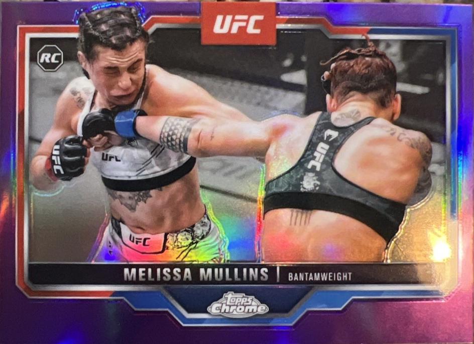 Melissa Mullins 2025 Topps Chrome UFC Base #197 Purple Refractor