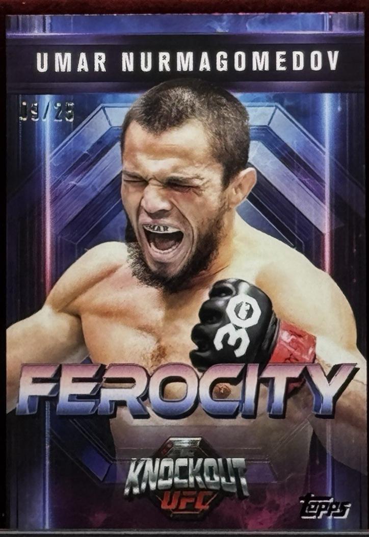 Umar Nurmagomedov 2025 Topps Knockout UFC Ferocity #FE-18 Red