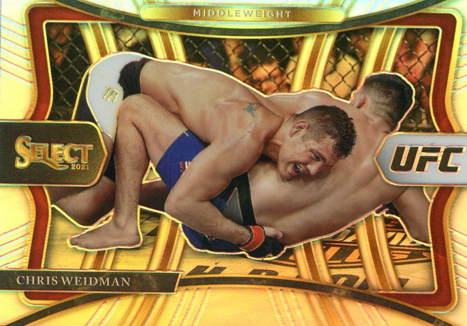 Chris Weidman 2021 Panini Select UFC Premier Level #176 Silver