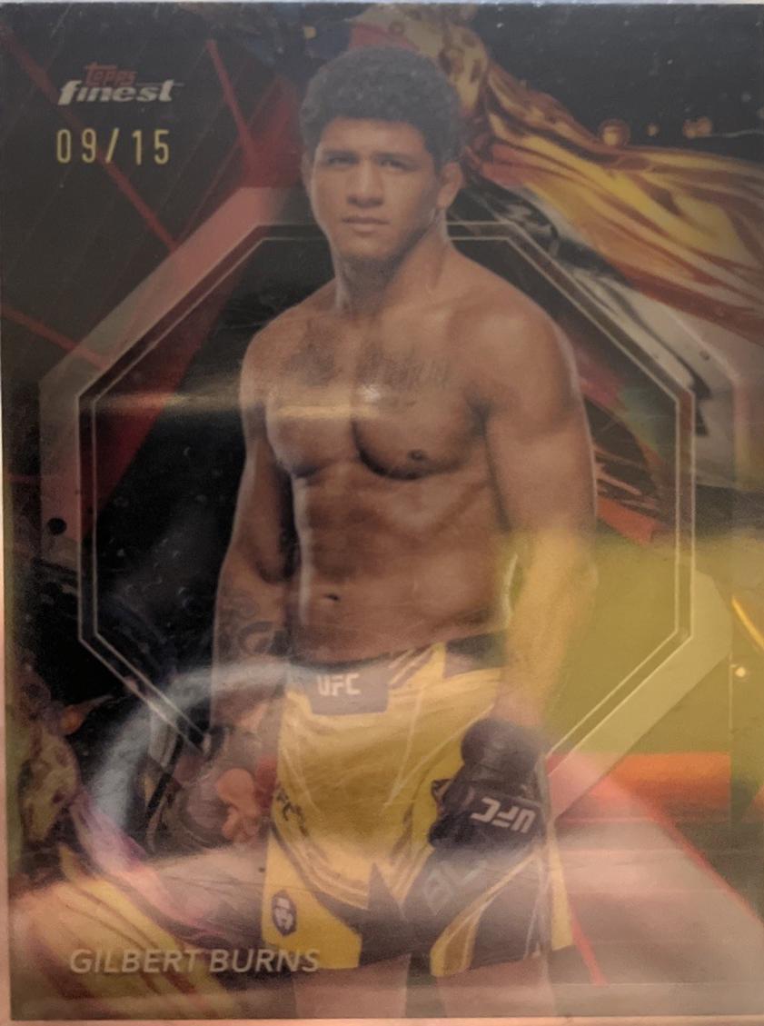 Gilbert Burns 2024 Topps Finest UFC Base Uncommon #188 Black Refractor