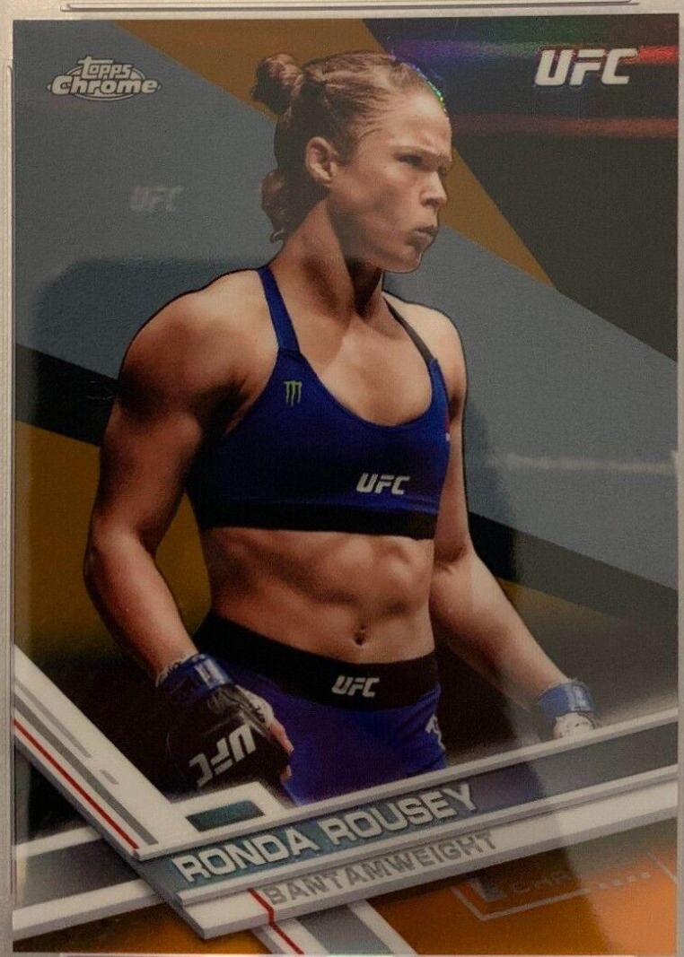 Ronda Rousey 2017 Topps Chrome UFC Base #98 Orange