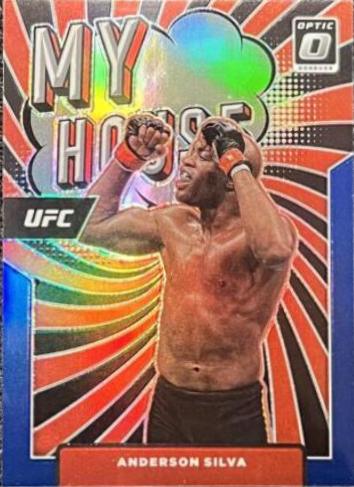 Anderson Silva 2022 Panini Donruss Optic UFC My House #9 Blue