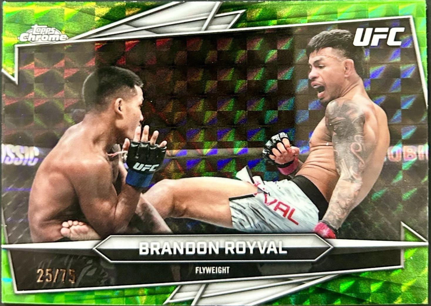 Brandon Royval 2026 Topps Chrome UFC Base #54 Green Geometric Refractor