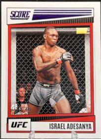 Israel Adesanya 2022 Panini Chronicles UFC Base Score #193 Purple