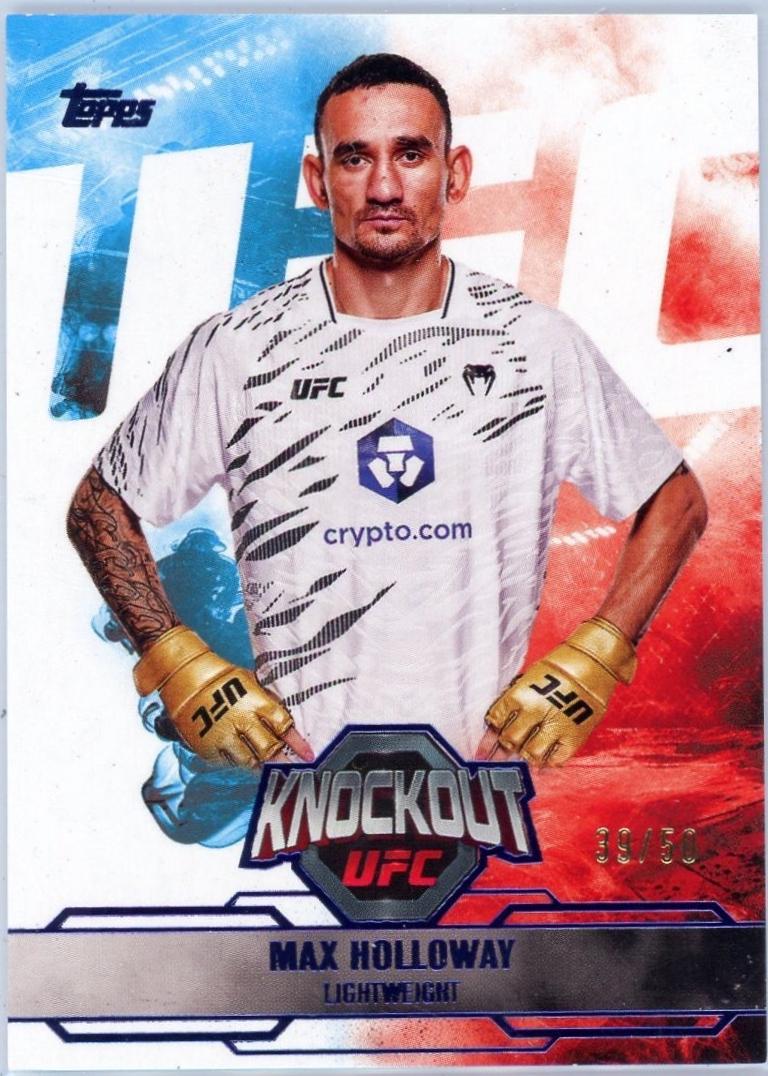 Max Holloway 2025 Topps Knockout UFC Base #56 Blue