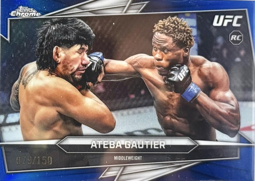 Ateba Gautier 2026 Topps Chrome UFC Base #7 Blue Refractor