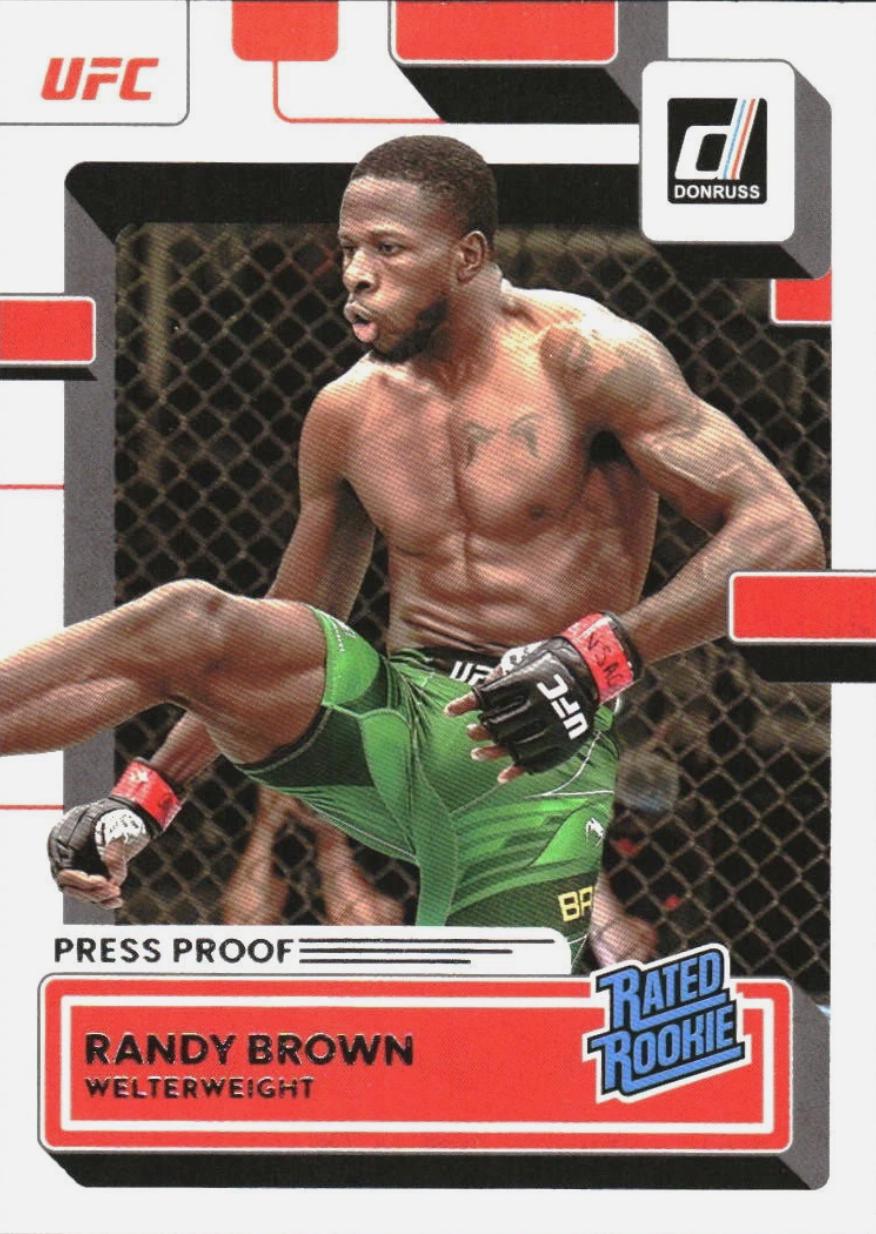 Randy Brown 2023 Panini Donruss UFC Base #214 Press Proof Silver