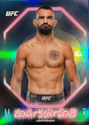 Benoit Saint Denis 2025 Topps Midnight UFC Base #54 Black Light