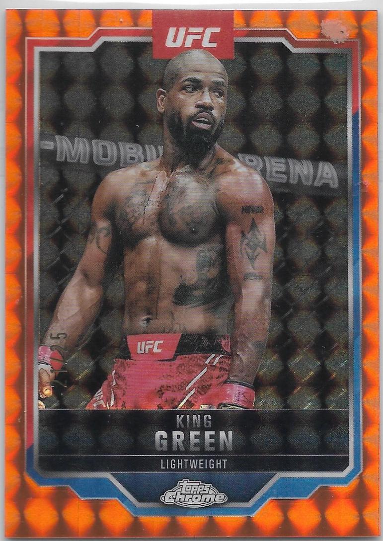King Green 2025 Topps Chrome UFC Base #99 Orange Geometric Refractor