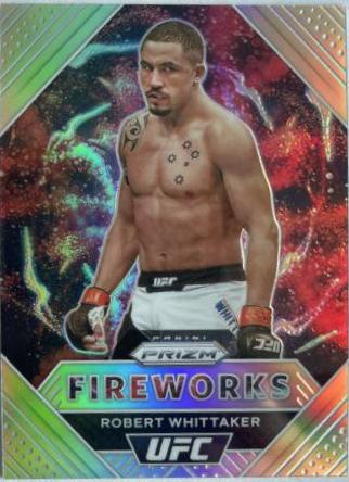 Robert Whittaker 2021 Panini Prizm UFC Fireworks #14 Silver