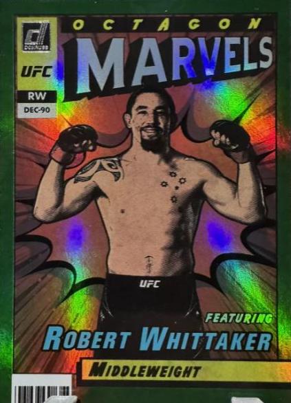 Robert Whittaker 2022 Panini Donruss UFC Octagon Marvels #3 Green