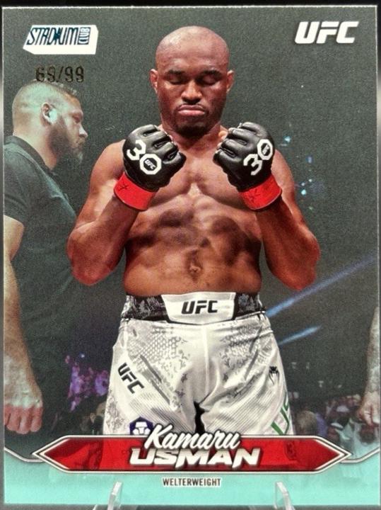 Kamaru Usman 2025 Topps Stadium Club UFC Base #86 Turquoise