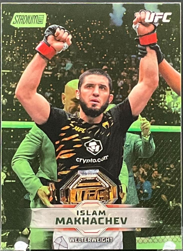 Islam Makhachev 2026 Topps Stadium Club UFC Base #12 Lime Green