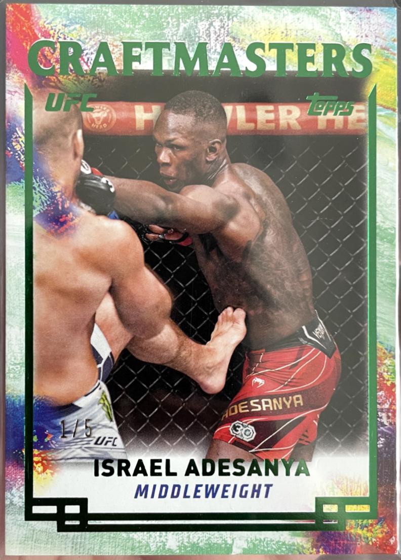 Israel Adesanya 2024 Topps Knockout UFC Craftmasters #CRM-18 Emerald