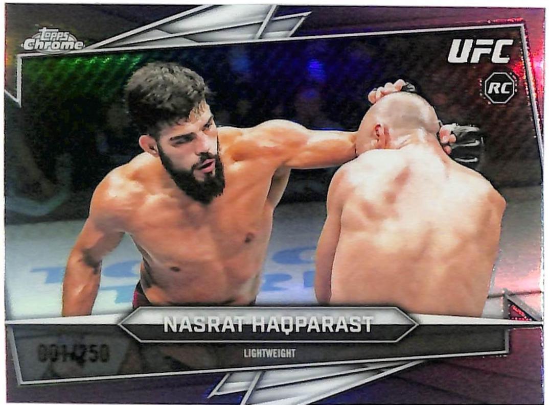 Nasrat Haqparast 2026 Topps Chrome UFC Base #174 Pink Refractor